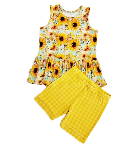 Girls Peplum Tank & Shorts